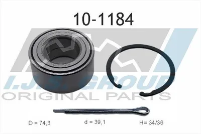 Produktbild von IJS GROUP Radlagersatz Vorne für HYUNDAI COUPE (GK) 74mm 10-1184