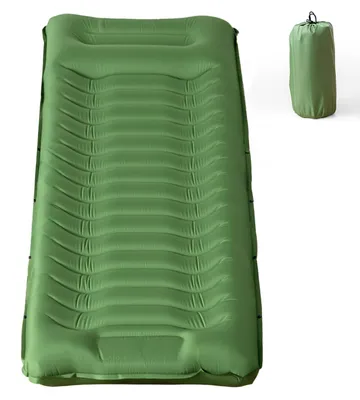 Image de Omgoods - Matelas de camping gonflable avec coussin et pompe à pied