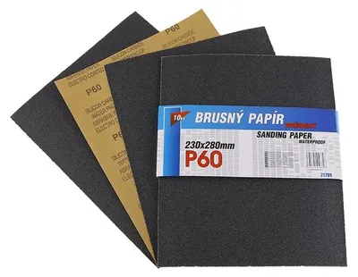 Obrázek produktu pro Papír brusný 230x280mm P60 10ks Waterproof 21701