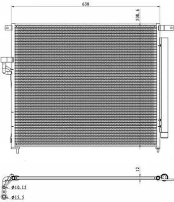 Obrázek produktu pro Kondenzátor, klimatizační systém NRF 350425