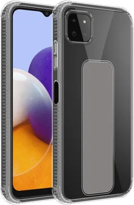 Produktbild von Cadorabo Schutzhülle für Samsung Galaxy A22 5G Hülle in Grau Etui TPU Silikon Case Cover Standfunktion