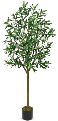Immagine prodotto di Albero di ulivo artificiale, altezza 150 cm, in vaso, aspetto realistico, adatto per interni ed esterni