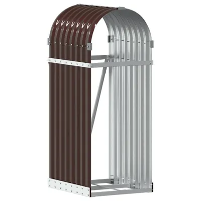 Immagine prodotto di vidaXL Riparo per legna da ardere Marrone 40x45x100 cm Acciaio zincato