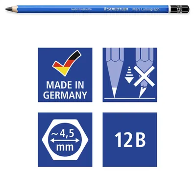 Obrázek produktu pro STAEDTLER® 100-12B Tužka Mars Lumogr. 12B 100 % PEFC