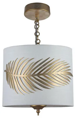 Obrázok produktu pre Zavesené svietidlo Casa Padrino, dizajn Farnblatt, zlatá/biela farba, priemer 24,5 cm, výška 19,5 cm - osvetlenie pre hotely