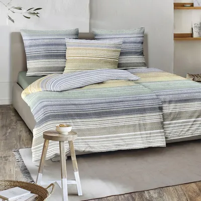 Produktbild von Irisette Seersucker Bettwäsche Easy 8706 blau 135x200 cm + 80x80 cm
