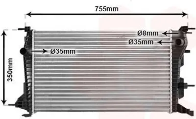 Produktbild von VAN WEZEL 43002460 Kühler Wasserkühler Motorkühler für RENAULT Fluence (L3)