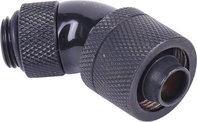 Produktbild von Alphacool 62374, Messing, Schwarz, 1/4", 45°, Männlich, 22,1 mm