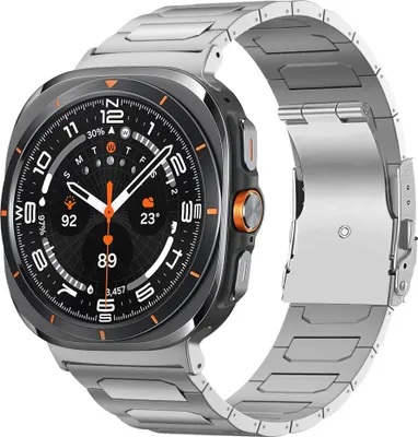 Produktbild von Bandz Titanarmband Deluxe - passend für Samsung Galaxy Watch Ultra / Ultra 2025 - inklusive Uhrenkürzungsset (silber)