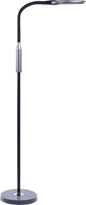 Zdjęcie produktu dla BELIANI Lampa podłogowa LED czarna materiał syntetyczny aluminium 146 cm nowoczesne oświetlenie do biura ze ściemniaczem