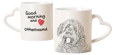 Immagine prodotto di Otterhund, Otterhound - Tazza con cane, adorabile tazza con manico a forma di cuore, regalo universale del marchio Art-Dog
