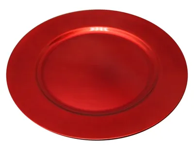 Produktbild von Platzteller Kunststoff rund 33 cm rot - 6 Stück