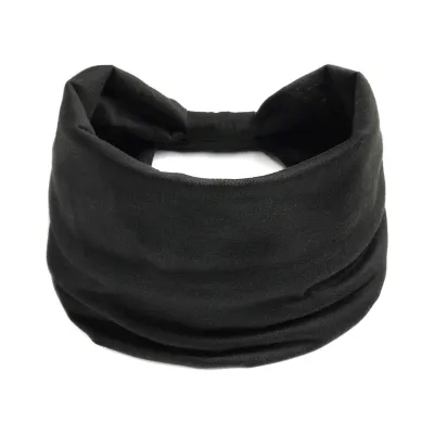 Produktbild von Sport-Stirnband für Damen, einfarbig, verstellbare Breite, hochelastisch, schweißabsorbierend, Yoga-Stirnband, Alltagsaccessoires, Schwarz