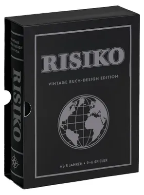 Produktbild von Risiko Brettspiel Buch Edition Vintage Strategiespiel für 2 bis 6 Spieler Spiel ab 8 Jahren