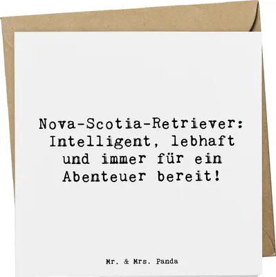 Produktbild von Mr. & Mrs. Panda Klappkarte Spruch Nova Scotia Duck - Weiß - Geschenk, Hund, doppelkarte, anlasskarte, intelligenter, Glückwunschkarte, Hunde, faltkarte, lebhaft, klug