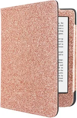 Image de Dutch Shield - Luxe Case Housse pour Kobo Clara 2E Ebook - Housse à rabat Ereader Housse de protection Cover Rose