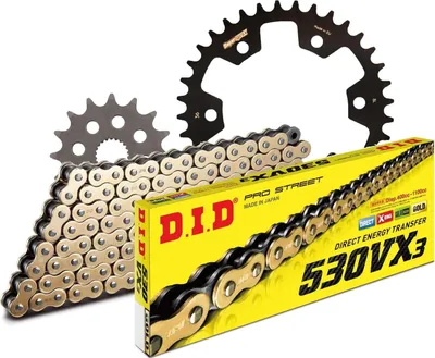 Immagine prodotto di Set di catene DID in acciaio 530VX3 / 112 infinite per Bombardier - Can-am DS Baja X 650 ccm