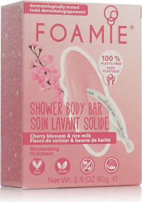 Produktbild von Foamie Shower Body Bar Cherry Kiss - Cherry Blossom & Rice Milk 80 g