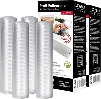 Productafbeelding van Professionele folierollen, 30 x 600 cm, geschikt voor balkvormige vacuümmachines (vacuümzakken)