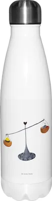 Produktbild von Mr. & Mrs. Panda Thermo-Trinkflasche Sternzeichen Waage - Weiß - Geschenk, Hummel, Trinkflasche, Thermosflasche, trinkflaschen, Biene, Marienkäfer, Thermos, Wasserflasche