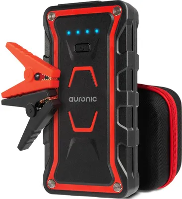 Produktbild von Auronic 12V Starthilfe Powerbank für Auto – 1000A / 13.000 mAh – 4-in-1 Starthilfegerät – Inkl. Tasche - Rot/Schwarz
