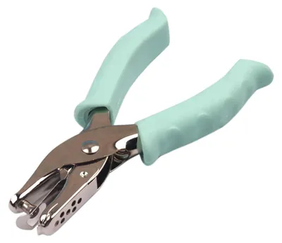 Productafbeelding van Enkele Papierpons - Handpons Circulairepons - Papier Bewerken - Zachte Handgreep - 1/4 inch - Groen