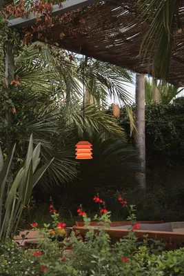 Produktbild von TOBA Pendelleuchte mit Baldachin orange