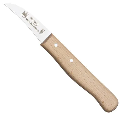 Produktbild von RÖR Schälmesser mit Buchenholzgriff - mit gebogener Klinge - zu jedem Anlass - Kompakt, präzise und vielseitig