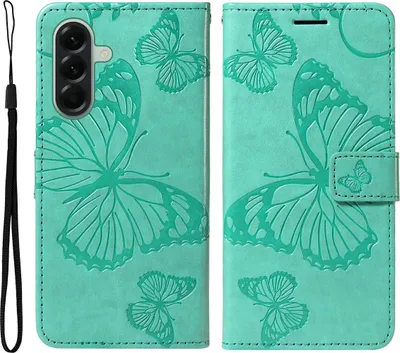 Produktbild von Samsung Galaxy A57 Hülle - Coverup Schmetterlinge Klapphülle - Mintgrün