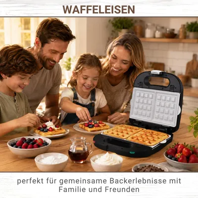 Immagine prodotto di Waffeleisen Belgische Waffeln Perom mit Keramik Wechselplatten Antihaft