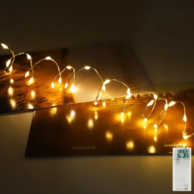 LED Micro Lichterkette 30 Warmweiß, 75 cm, batteriebetrieben