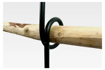 Produktbild von Rankgitter aus Holz und Metall, stabil und freistehend, für den Garten, dunkelgrün matt pulverbeschichtet, als Rankhilfe für Kletterpflanzen wie Rosen und Himbeeren, Höhe 170 cm