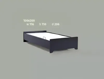Obrázek produktu pro Postel Jednolůžková postel Postele Nábytek do ložnice Dětský pokoj Rám postele 100x200cm