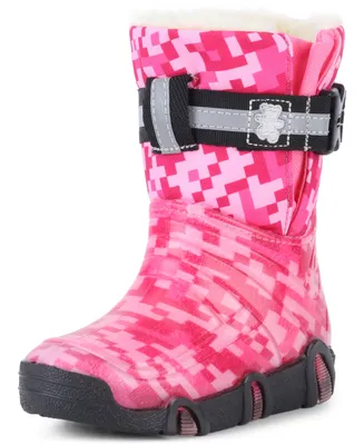 Produktbild von Ladeheid Kinder Mädchen Jungen Schneestiefel Gummistiefel gefüttert LAZT008 (06-Rosa, 21/22 EU)