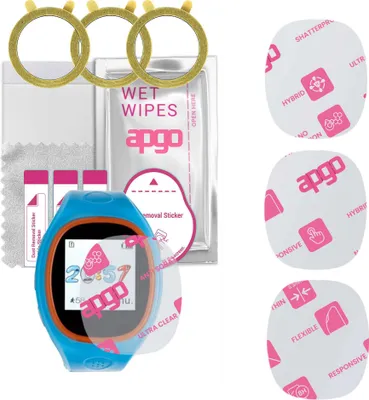 Produktbild von apgo 3 Stück Schutzglas, klar, kompatibel mit Garett Kids 3 Smartwatch, Hybrid 8H, Ersatz für Hartglas, Displayschutzglas, Bildschirmschutz, Displayschutz, kratzfest