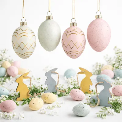 Produktbild von Ostereier zum Hängen Glas Osterdeko Fensterdeko Geschenkset Dekoration Ostern