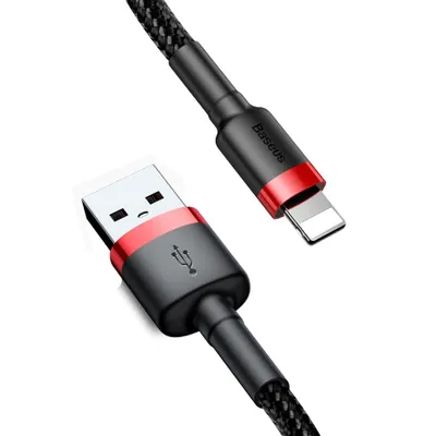 Zdjęcie produktu dla Baseus Cafule USB na Lightning, 2,4 A, 0,5 m - Czerwony/Czarny