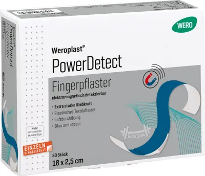 Produktbild von Weroplast PowerDetect Fingerpflaster 18 x 2,5 cm, detektierbar, 50 Stk/Pkg