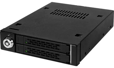 Produktbild von Icy Dock MB992SK-B, HDD, SSD, SATA, Serial ATA II, Serial ATA III, 2.5", Metall, 6 Gbit/s, HDD, Leistung