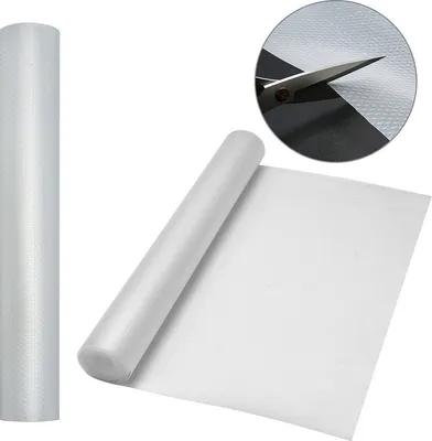 Immagine prodotto di Jiubiaz set di 2 tappetini per cassetti ripiani tappetino antiscivolo tagliato a misura 500 x 45 cm, bianco trasparente