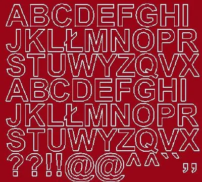 Immagine prodotto di Lettere adesive, 2,5 cm, rosso scuro, lucide