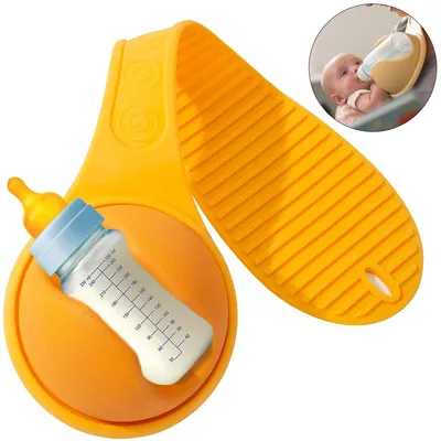 Produktbild von Baby Flaschenhalter, Babyflaschenhalter zum Füttern selbst, freihändig, rutschfest, universell einsetzbar, bequem, tragbar