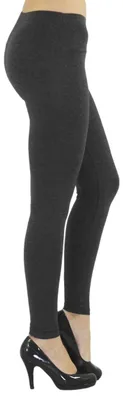 Zdjęcie produktu dla Legginsy damskie długie z wysoką talią ciemnoszare S