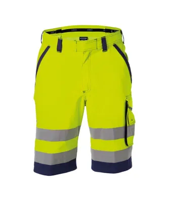 Produktbild von DASSY® Lucca Warnschutz-Shorts NEONGELB/DUNKELBLAU Gr.66 Länge: STANDARD