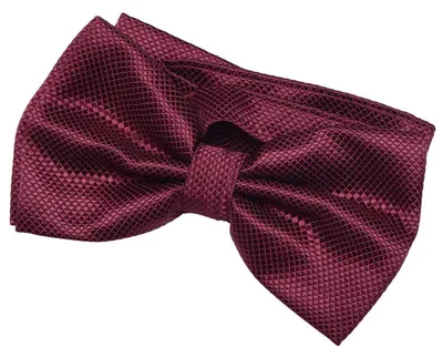 Produktbild von DonDon Herren Fliege 12 x 6 cm gebunden mit Hakenverschluss und größenverstellbar für besondere Anlässe bordeaux