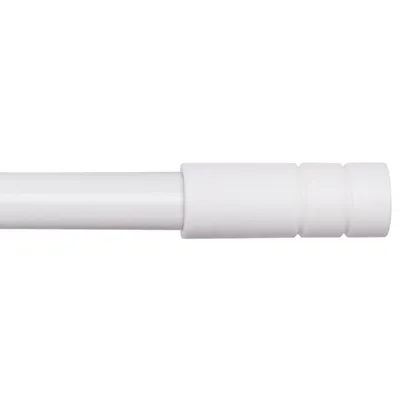 Produktbild von Gardinenstangen-Endstücke Weiß Zylinder 2er Pack – Kunststoff Endkappen Ø13/16 mm, dekorativer Abschluss für Gardinenstangen