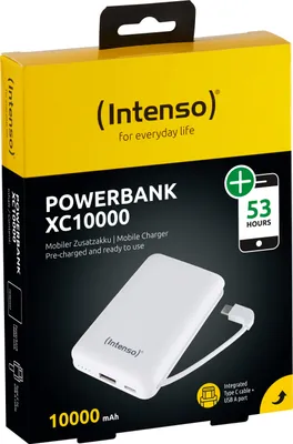 Productafbeelding van Intenso 7314532 Intenso Powerbank XC10000 white +USB-A zu Type-C Kabel 10000 mAh