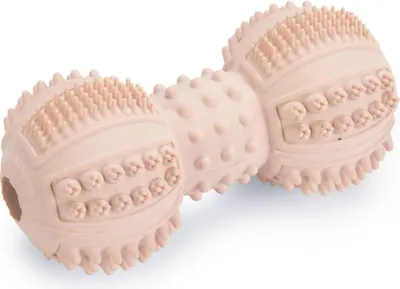 Produktbild von Beeztees Puppy Dental Hantel - Hundespielzeug - Gummi - pink - 9x4x4 cm
