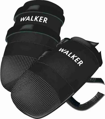 Produktbild von TRIXIE Pfotenschutz Walker Care, L, Polyester, Gummi, Schwarz, Einfarbig, jede Rasse