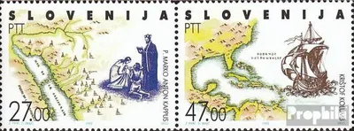 Produktbild von Briefmarken Slowenien 1992 Mi 20-21 Paar (kompl.Ausg.) postfrisch 275. Todestag Marko Anton Kappus
